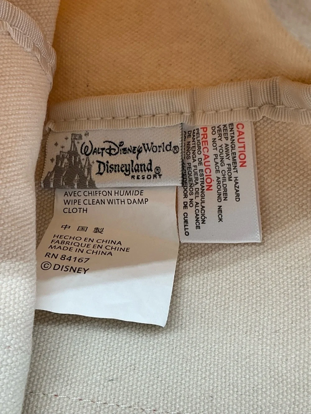 Disneyland Disney‎ Resort Mickey Mouse Heavy Duty Canvas Travel Bag Shopper Tote